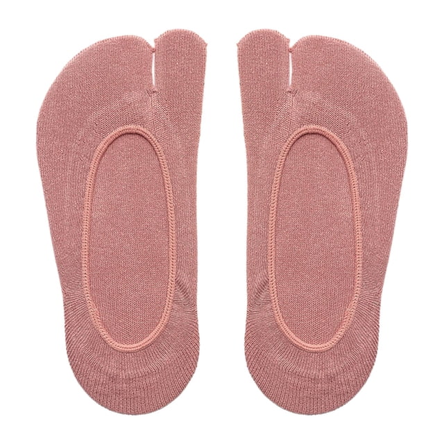 Chaussettes Tongs à 2 Orteils pour Femmes, Chaussettes Invisibles pour Chaussures Mocassins, Rouge