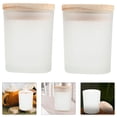 thumbnail image 5 of Gymnture 2pcs Glass Jars with Wooden Lid Empty Scented Containers, 5 of 11