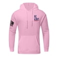thumbnail image 2 of Men's Oversized Print Hooded Sweatshirt, BE KIND EVERYONE YOU MEET IS FIGHTING A BATTLE YOU KNOW NOTHING ABOUT Flag Letter Graphic Long Sleeve Loose Fit Hoodie,Pink,6XL, 2 of 6