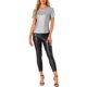 thumbnail image 2 of INSPIRAR CHIC Blusa de Mujer Fiesta Texturizada Metálica de Manga Corta Brillante Multicolor XS Gris Claro, 2 of 5