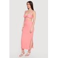 thumbnail image 2 of Women's Metallic Starfish Detail Keyhole V Neck Midi Dress, 2 of 3