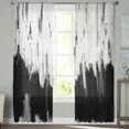 thumbnail image 4 of Black Oil Painting Abstract Geometric Texture Sheer Curtains For Living Room Window Voile Tulle Curtain Bedroom ration, 4 of 7