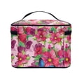 thumbnail image 4 of HELLHERO Flower Butterfly Kit Travel Cosmetic Organizer Bag with Brush Slots Polyester with Brush Holder With Brush Storage, 4 of 6