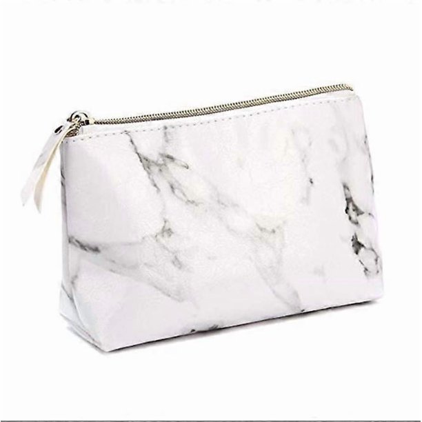 Marble Makeup Bag Large Cosmetic Bag Portable Waterproof Organizer Bag Travel Toiletry Pouch for Women Girls