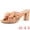 Rose Gold, variant on DARING DIVA Women's Pleated Bow Heels Slip on Chunky Heel Slouches Hot Pink 8
