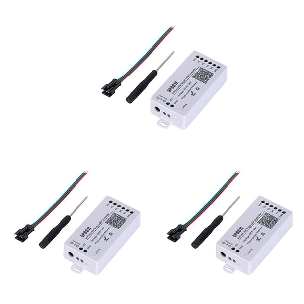 3X Controlador LED SP801E Wifi Art-Net MóDulo de Panel de Matriz LED WS2812B WS2811 Tira de Luz Control InaláMbrico CC 5-24V