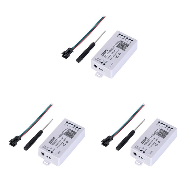 3X Controlador LED SP801E Wifi Art-Net MóDulo de Panel de Matriz LED WS2812B WS2811 Tira de Luz Control InaláMbrico CC 5-24V