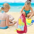 thumbnail image 6 of Shoreew Foldable Storage Bag Large Capacity Beach Bag Transparent Mesh Design Lightweight Swimming Backpack Beach Toy Organizer, 6 of 7