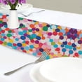 thumbnail image 4 of Yayeee Table Runner 90 inches Long Home Kitchen Dinning Party Decoration, Blue Colorful Circles, 4 of 7