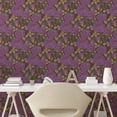 thumbnail image 2 of Ambesonne Rose Pattern Peel & Stick Wallpaper for Home, Botany Leaves Dreamy, 13"x36", Pale Purple Sand Brown, 2 of 5