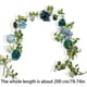 thumbnail image 3 of Guirnalda de rosas artificiales flores de seda azul | 6.56Ft Enredaderas falsas con Gypsophila | Camino de mesa de hojas realista para la decoración de la habitación de pared del arco de la fiesta, 3 of 6