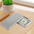 thumbnail image 7 of 4 Pack Dollar Bill Holder Metal Cash Box Money Organizer with Lids, Single Row Currency Tray Small Tin Container for Cash (Silver), 7 of 7