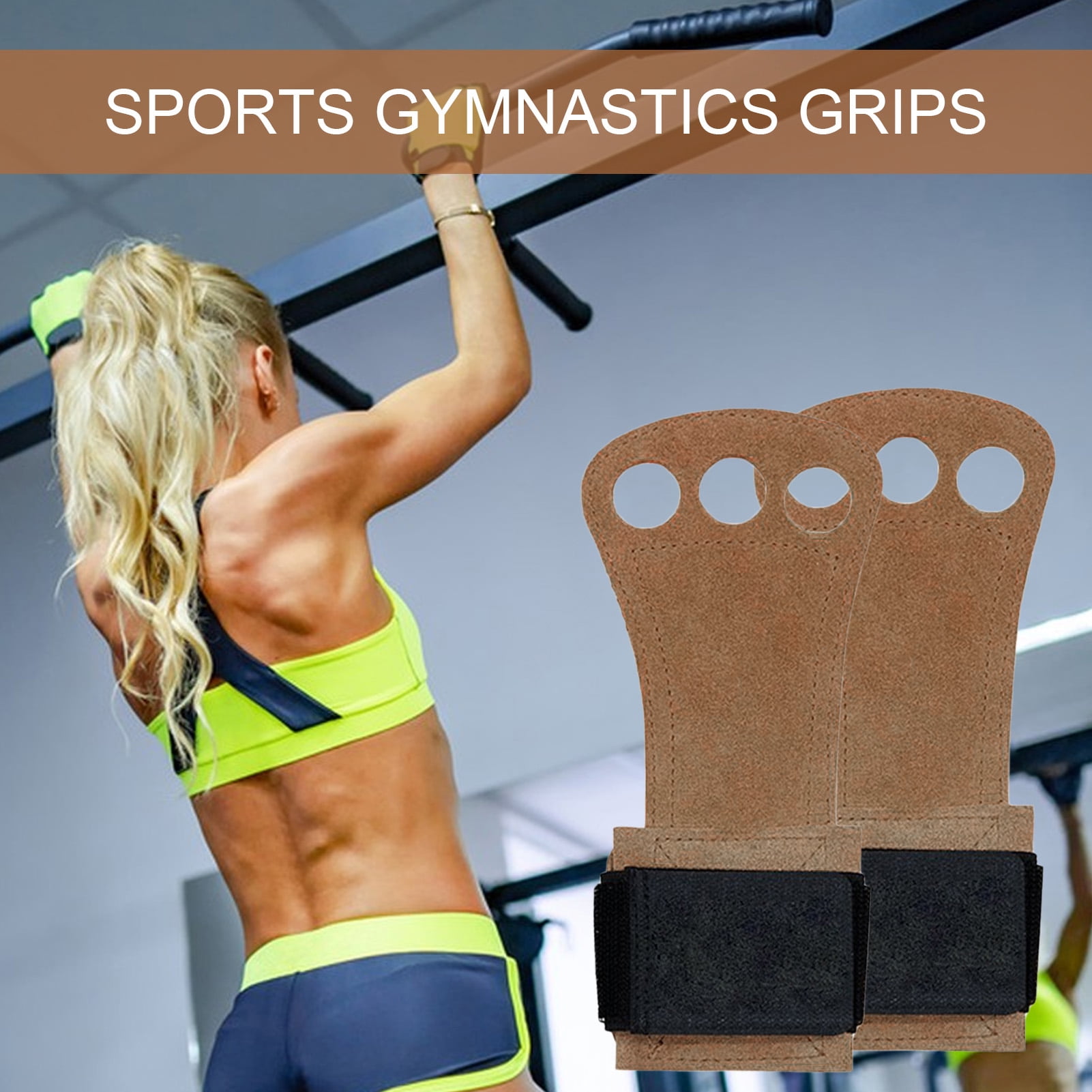 Visland Paire de Poignées de Gymnastique avec Bande de Fixation