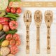 thumbnail image 4 of Juego de 6 utensilios de cocina de bambú con diseño de castillo, cucharas de madera grabadas con diseño de caballero, espátula de bambú para cocina, cuchara de madera para cocinar., 4 of 7