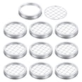 thumbnail image 1 of Uxcell 12 Pack Mason Jar Lid for Flower Insert Wide Mouth Canning Jar with Square Grids, 1 of 6