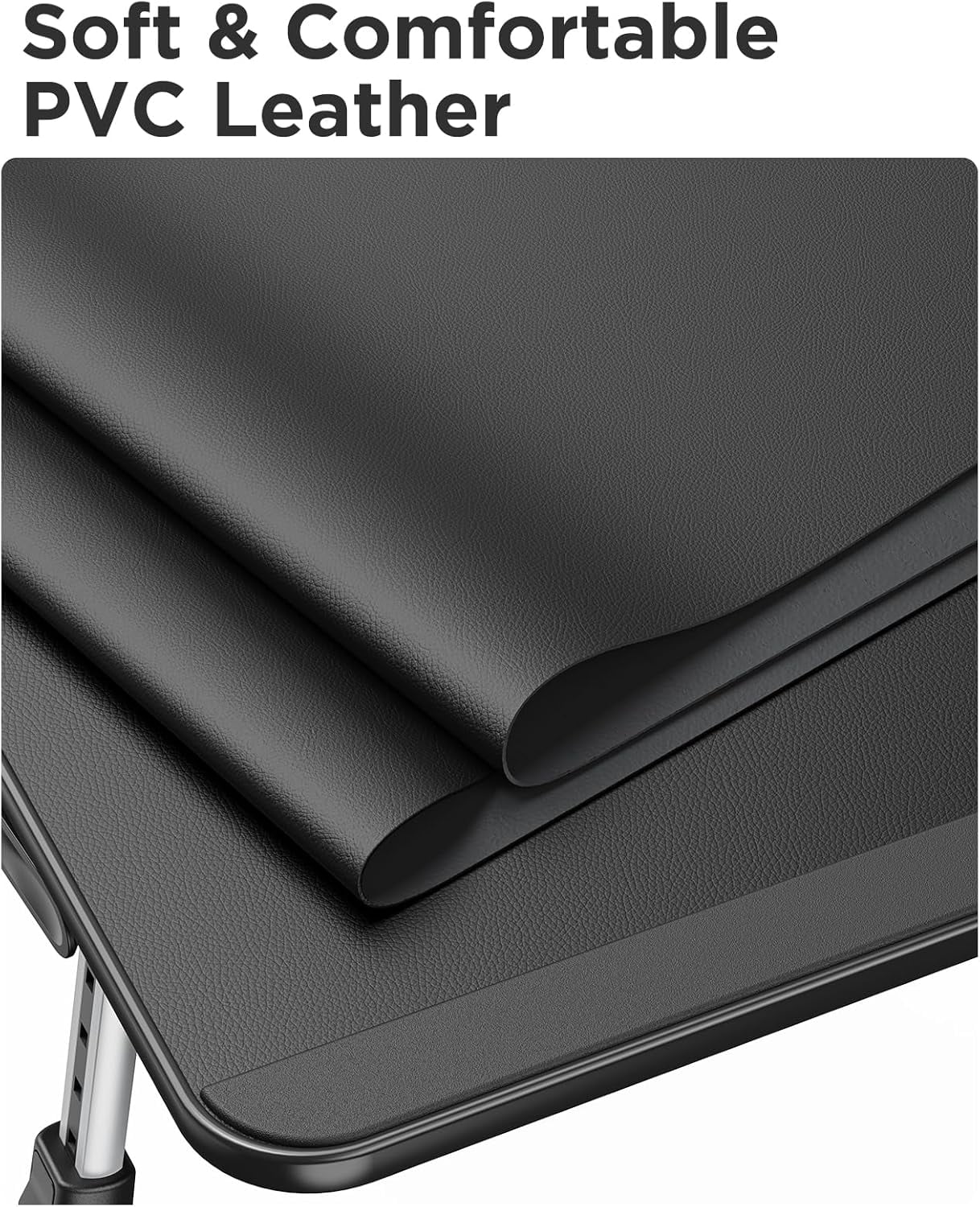 Leather Lap Desk Laptop Bed Tray Table, Adjustable Laptop Stand for Bed, Portable Lightweight Standing Desk for Writing Eating Reading Couch Sofa Floor for Adults Kids (20.5"*11.8",Gray)