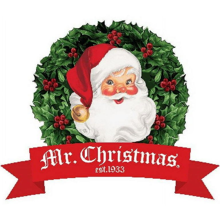 Mr. Christmas 30 in. Retro C9 Bulb Christmas Wreath Decoration