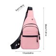 thumbnail image 3 of SLYNSHome Sling Bag for Women or Man,Small Sling Backpack Crossbody Bag Cross Body Bag Durable and Easy Clean Chest Bag for Travel Shopping Work (Pink), 3 of 7