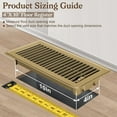 thumbnail image 4 of Floor Register 4x10 Inch Heavy Duty Floor Vents, Metal Heat Air Vent Covers Rust Proof Finish 4 x 10'' Floor Vent Covers for Home Heater Floor Registers Grilles & Vents, 4 of 7