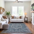 thumbnail image 6 of Addison Rugs Mayfield Premium Machine Washable Traditional Medallion Blue Rectangle Rug, 9' x 12', 6 of 6