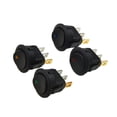thumbnail image 6 of 4Pcs DC12V Waterproof ON/OFF Car Round Rocker Dot LED Light Toggle Switches, 6 of 6