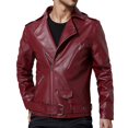 thumbnail image 2 of Tawop Jacket Men Long Sleeve Hoodless Loose Casual Solid Mens Clothes,Wine,L, 2 of 9