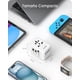 thumbnail image 5 of Adaptador de Viaje Universal LENCENT Blanco con 3 Puertos USB y PD Tipo-C para más de 200 Países, 5 of 7
