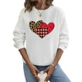 thumbnail image 3 of Women's Valentine's Day Blouses Top Long Sleeve Shirts for Women Valentine's Day Printed Shirt Casual Crew Neck Pullover Tops, 3 of 8