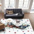thumbnail image 4 of Area Rugs Indoor Non-Slip Rectangle Rug 2.7x5 Ft Independence Day USA Flag Red Blue Butterfly Star Rug Rubber Backing Floor Mats Non Shedding Home Decor Carpet for Entryway Living Room, 4 of 8