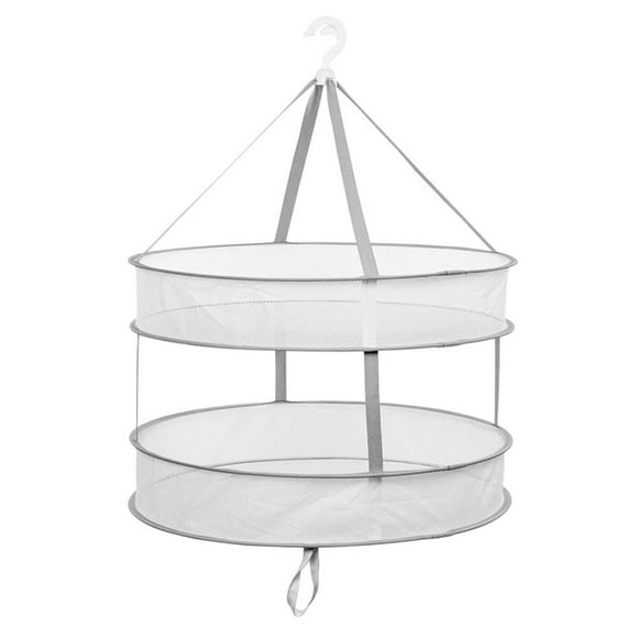 Percha plegable de malla para secar ropa, calcetines, toallas y sujetadores, de dos niveles