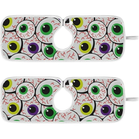 

Eyes Halloween Colorful Sink Splash Guard for Faucet 2 Packs Faucet Absorbent Mats Faucet Handle Drip Catcher Quickly Drying Mat for Kitchen Counter Bathroom