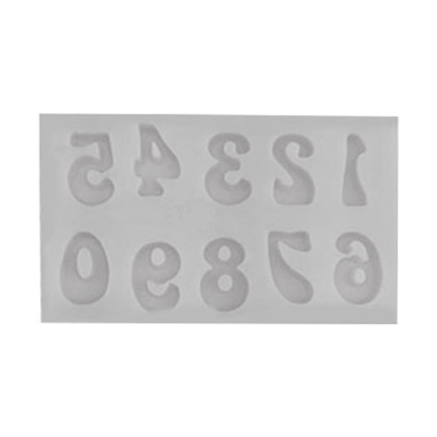 Naiovety Moldes de fondant A-Z Letras en inglés Molde en relieve Herramientas de decoración de pasteles Fundición de dulces Die Celebration Capital / Cocina y Comedor Número/Gris claro Naiovety HA062186-06B