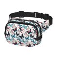 thumbnail image 2 of Kdxio Butterfly Crossbody Double Layer Waist Bag Belt Bag for Unisex Fanny Pack Fashion Waist Packs for Hiking Running Shopping Traveling, 2 of 9