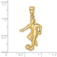 thumbnail image 3 of 14K Yellow Gold Charm Pendant Themed Textured 22 mm 14.3, 3 of 4
