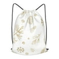 thumbnail image 1 of XMXT Waterproof Gym Bag, Christmas Pine Leaf Line Drawing Drawstring Backpack for Men, s, 1 of 8