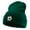 Dark Green, variant on Soccer Play Embroidered 12 Inch Long Knitted Beanie - Dark Grey OSFM