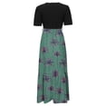 thumbnail image 3 of WILLBEST Vestidos Casuales para Mujer Verano Vestidos Largos Florales para Mujer Verano 2025 Boho Lazo Cinturón Patchwork Cintura Imperio Manga Corta Vestido Maxi Fluido Extra Grande, 3 of 3