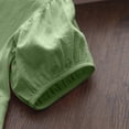 thumbnail image 5 of HCNTES Little Kids Big Kids Girls Summer Dress Ruffle Short Sleeve Casual Beach Dress for Toddler Baby Children 2T 3T 4T 5T 6T 7T 8T(3-4 Years,D01-Green), 5 of 8