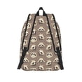 thumbnail image 2 of Picia Raccoon Printed Canvas Daypack - Stylish and Durable Vintage Compact Backpack - Class, Work, Travel, or Laptop Bookbag,Organized Compartments-Medium, 2 of 6