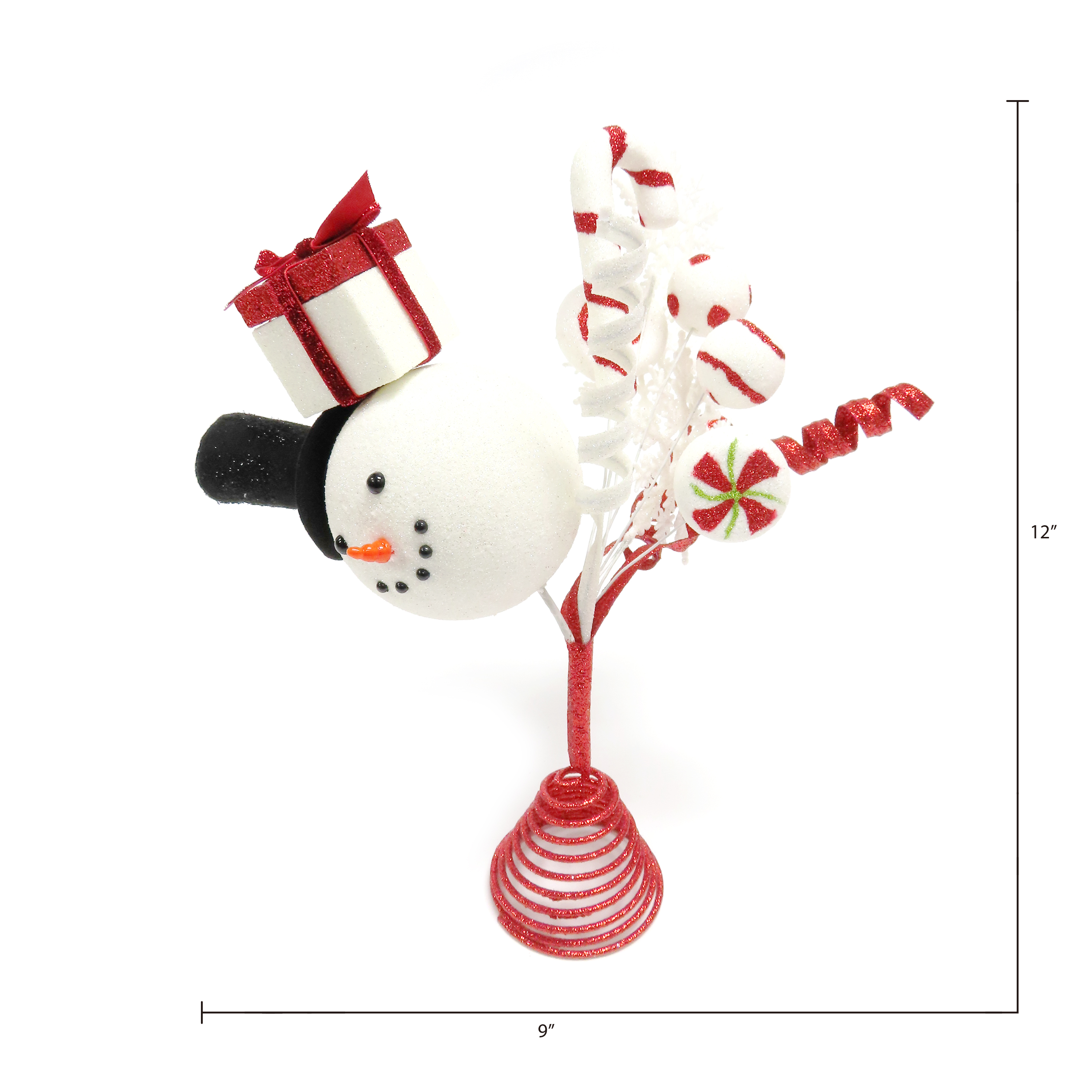 Holiday Time Snowman Candy Tree Topper, 12" - image 2 of 5