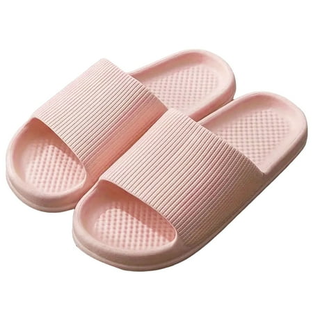 OJSFQUFP House Slippers for Men Shower Slippers Bathroom Slippers Sandals House Slippers Non Slip Shoes Dorm Shoes Memory Foam Slippers for Women Pink 40