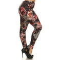 thumbnail image 2 of Multi-color Paisley Print, Banded, Full Length Leggings In A Fitted Style With A High Waisted Multi, 2 of 5