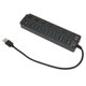 thumbnail image 3 of Hub USB 3.0 de 7 puertos, transmisión de alta velocidad de 5 Gbps, amplia compatibilidad, estación de acoplamiento divisor USB 3.0 portátil, color negro, 3 of 12
