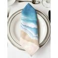 thumbnail image 2 of Blue Waves Cloth Napkins Washable Set of 6, Gradient Beach Abstract Oil Painting Art Reusable Dinner Table Napkins Cloth Bulk for Weddings Kitchen Restaurants Hotel Events Parties 20 x 20 Inch, 2 of 9
