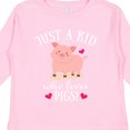 thumbnail image 4 of Inktastic Just a Kid Who Loves Pigs Boys or Girls Long Sleeve Toddler T-Shirt, 4 of 5
