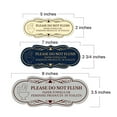 thumbnail image 5 of Designer Designer Please Do Not Flush Paper Towels or Feminine Products in Toilets (Pad) Sign (Ivory/Dark Brown) - Large, 5 of 5