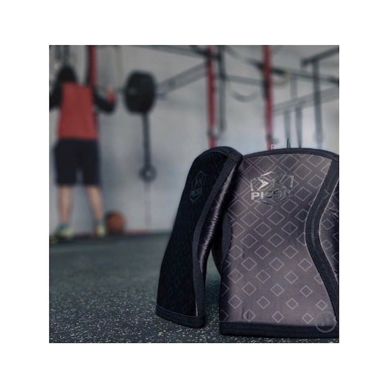 PICSIL Knee Sleeves 7mm - Compression Support For Weightlifting, Powerlifting & Cross Training