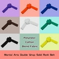 thumbnail image 3 of Toptie Karate TaeKwonDo Belt, Martial Arts Double Wrap Solid Rank Belt-Purple-Size 0, 3 of 7