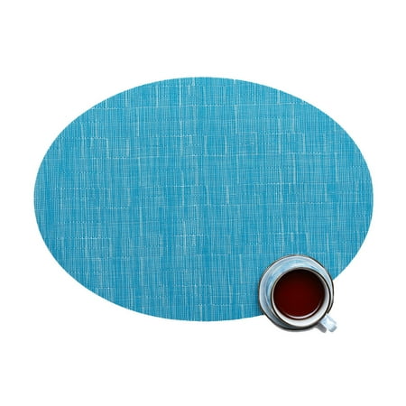 

ROBOT-GXG Oval PVC Placemat Non-Slip Plastic Table Mat Water-proof Plate Dish Pads Coaster Kitchen Bar Accessories