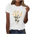 thumbnail image 2 of ATENAR Womens Shirts Casual Shirts Plus Size Printed Tops White L, 2 of 4